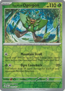 Teal Mask Ogerpon 024/167 SV Twilight Masquerade Reverse Holo Rare Pokemon Card TCG Near Mint