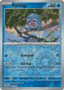 Poliwag 041/167 SV Twilight Masquerade Reverse Holo Common Pokemon Card TCG Near Mint