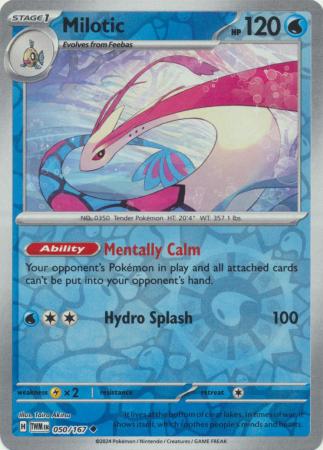 Milotic 050/167 SV Twilight Masquerade Reverse Holo Uncommon Pokemon Card TCG Near Mint