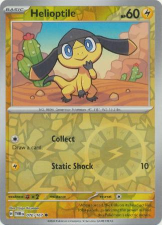 Helioptile 070/167 SV Twilight Masquerade Reverse Holo Common Pokemon Card TCG Near Mint
