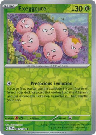 Exeggcute (1/191) SV Surging Sparks Reverse Holo Common Pokemon Card TCG