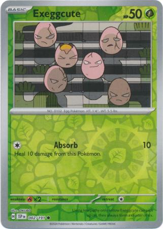 Exeggcute (2/191) SV Surging Sparks Reverse Holo Common Pokemon Card TCG
