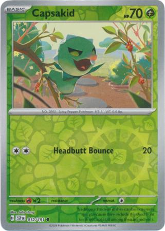Capsakid (12/191) SV Surging Sparks Reverse Holo Common Pokemon Card TCG