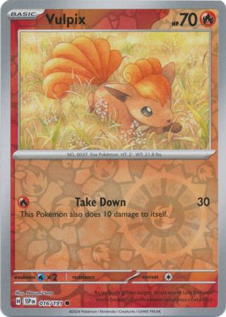 Vulpix (16/191) SV Surging Sparks Reverse Holo Common Pokemon Card TCG