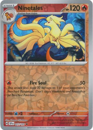 Ninetales (17/191) SV Surging Sparks Reverse Holo Uncommon Pokemon Card TCG