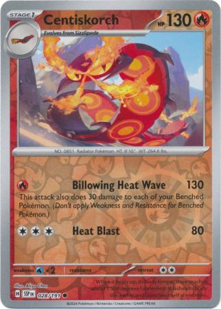 Centiskorch (28/191) SV Surging Sparks Reverse Holo Common Pokemon Card TCG