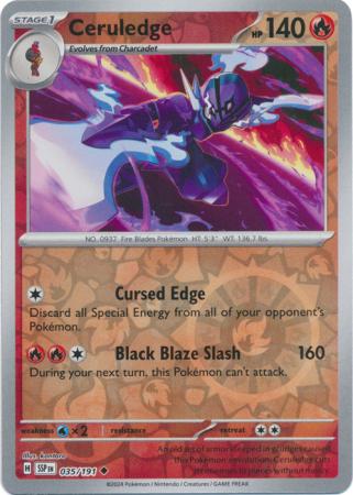 Ceruledge (35/191) SV Surging Sparks Reverse Holo Uncommon Pokemon Card TCG