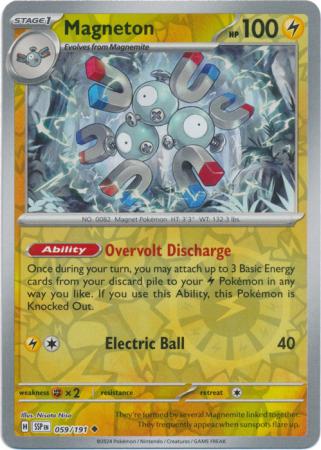 Magneton (59/191) SV Surging Sparks Reverse Holo Uncommon Pokemon Card TCG