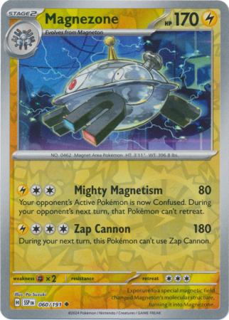 Magnezone (60/191) SV Surging Sparks Reverse Holo Uncommon Pokemon Card TCG