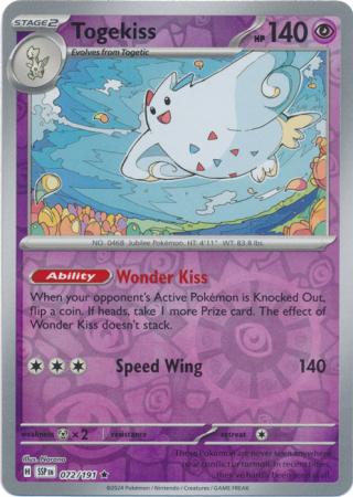 Togekiss (72/191) SV Surging Sparks Reverse Holo Rare Pokemon Card TCG