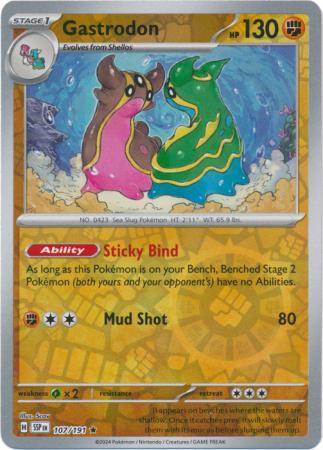 Gastrodon (107/191) SV Surging Sparks Reverse Holo Rare Pokemon Card TCG