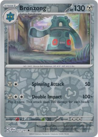 Bronzong (127/191) SV Surging Sparks Reverse Holo Common Pokemon Card TCG