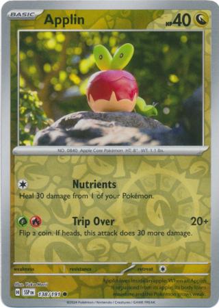 Applin (138/191) SV Surging Sparks Reverse Holo Common Pokemon Card TCG
