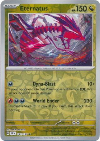 Eternatus (141/191) SV Surging Sparks Reverse Holo Rare Pokemon Card TCG
