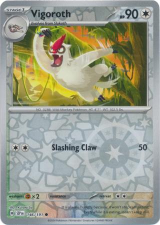 Vigoroth (146/191) SV Surging Sparks Reverse Holo Common Pokemon Card TCG