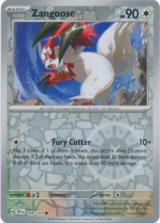 Zangoose (149/191) SV Surging Sparks Reverse Holo Common Pokemon Card TCG