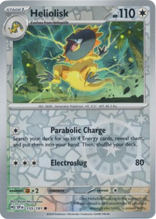 Heliolisk (155/191) SV Surging Sparks Reverse Holo Common Pokemon Card TCG
