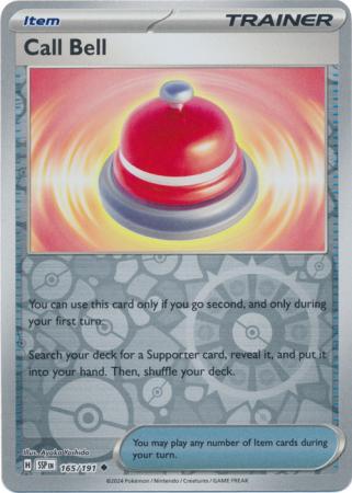 Call Bell (165/191) SV Surging Sparks Reverse Holo Uncommon Pokemon Card TCG