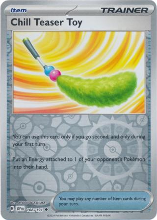 Chill Teaser Toy (166/191) SV Surging Sparks Reverse Holo Uncommon Pokemon Card TCG