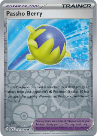 Passho Berry (184/191) SV Surging Sparks Reverse Holo Uncommon Pokemon Card TCG