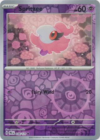 Spritzee (38/131) Scarlet and Violet Prismatic Evolutions Reverse Holo Common Pokemon Card TCG