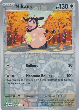 Miltank (81/131) Scarlet and Violet Prismatic Evolutions Reverse Holo Common Pokemon Card TCG