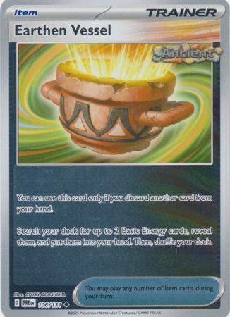 Earthen Vessel (106/131) Scarlet and Violet Prismatic Evolutions Reverse Holo Uncommon Pokemon Card TCG