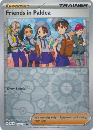 Friends in Paldea (109/131) Scarlet and Violet Prismatic Evolutions Reverse Holo Common Pokemon Card TCG