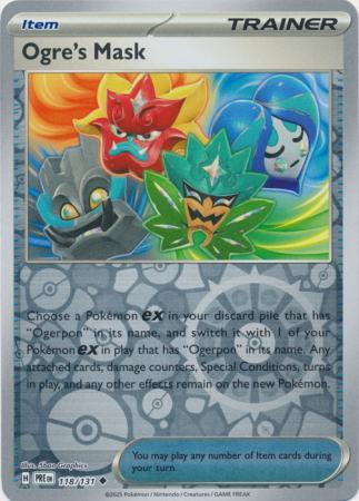 Ogre's Mask (118/131) Scarlet and Violet Prismatic Evolutions Reverse Holo Uncommon Pokemon Card TCG
