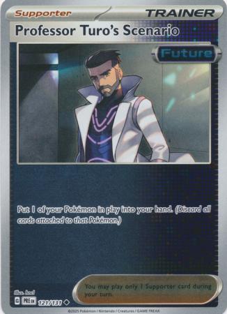 Professor Turo's Scenario (121/131) Scarlet and Violet Prismatic Evolutions Reverse Holo Uncommon Pokemon Card TCG
