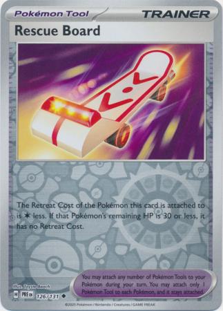Rescue Board (126/131) Scarlet and Violet Prismatic Evolutions Reverse Holo Uncommon Pokemon Card TCG