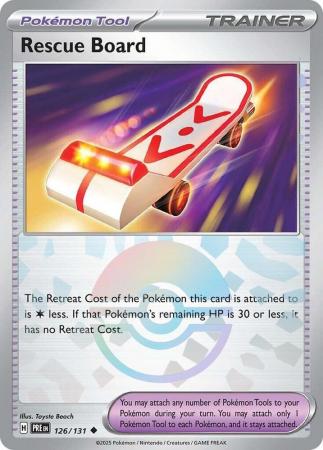 Rescue Board (126/131) Scarlet and Violet Prismatic Evolutions Pokeball Reverse Holo Uncommon Pokemon Card TCG