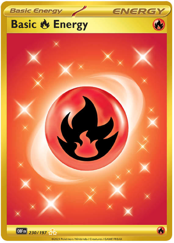 Basic Energy 230/197 SV Obsidian Flames Full Art Hyper Rare Pokemon Card TCG Near Mint