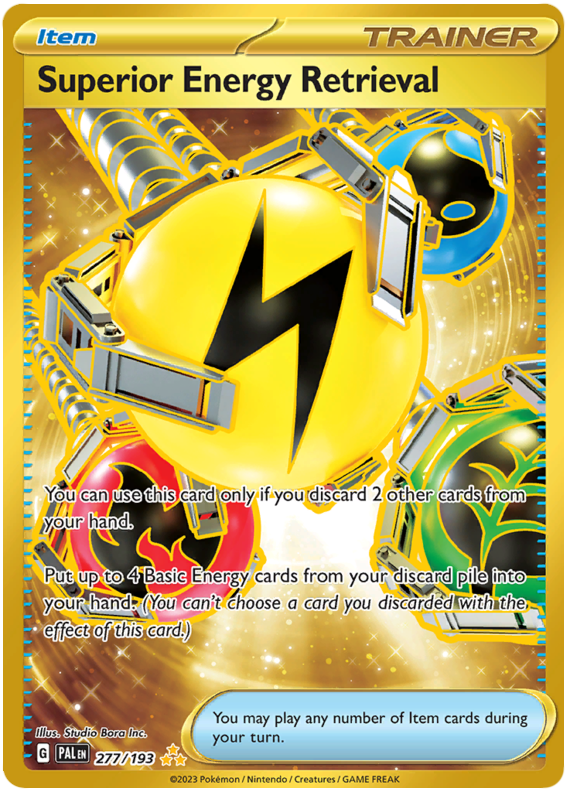 Superior Energy Retrieval 277/193 SV Paldea Evolved Full Art Hyper Rare Pokemon Card TCG Near Mint