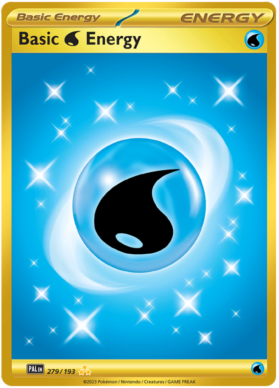 hyper rare energy card Basic Water Energy 279/193 SV Paldea Evolved Full Art Hyper Rare Pokem – Kawaii Collector