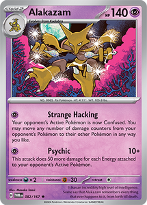 Alakazam 082/167 SV Twilight Masquerade Holo Rare Pokemon Card TCG Near Mint