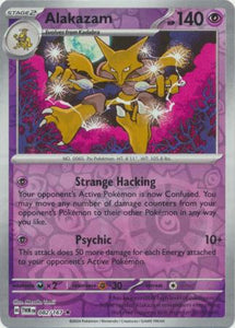 Alakazam 082/167 SV Twilight Masquerade Reverse Holo Rare Pokemon Card TCG Near Mint