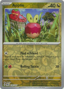 Applin 126/167 SV Twilight Masquerade Reverse Holo Common Pokemon Card TCG Near Mint