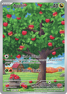 Applin 185/167 SV Twilight Masquerade Full Art Illustration Rare Pokemon Card TCG Near Mint