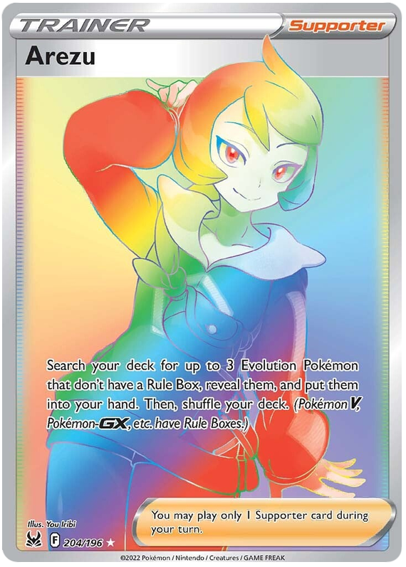 Arezu 204/196 SWSH Lost Origin Secret Rare Full Art Pokemon Card TCG Near Mint