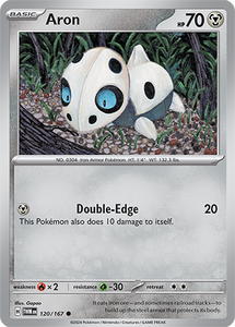 Aron 120/167 SV Twilight Masquerade Common Pokemon Card TCG Near Mint