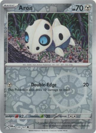 Aron 120/167 SV Twilight Masquerade Reverse Holo Common Pokemon Card TCG Near Mint