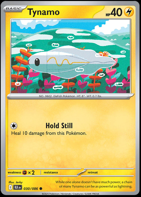 Tynamo (30/86) Scarlet and Violet Black Bolt Common Pokemon Card TCG