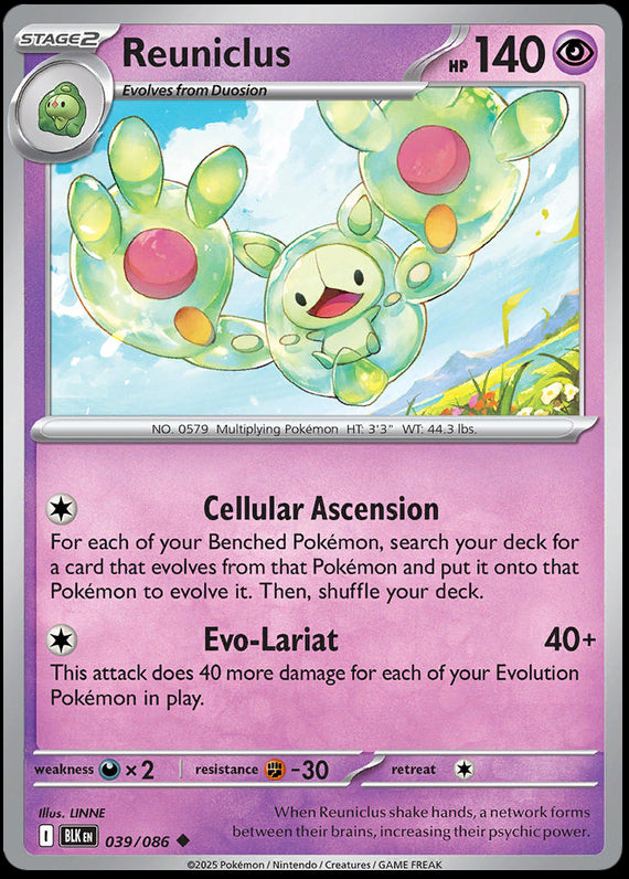 Reuniclus (39/86) Scarlet and Violet Black Bolt Uncommon Pokemon Card TCG