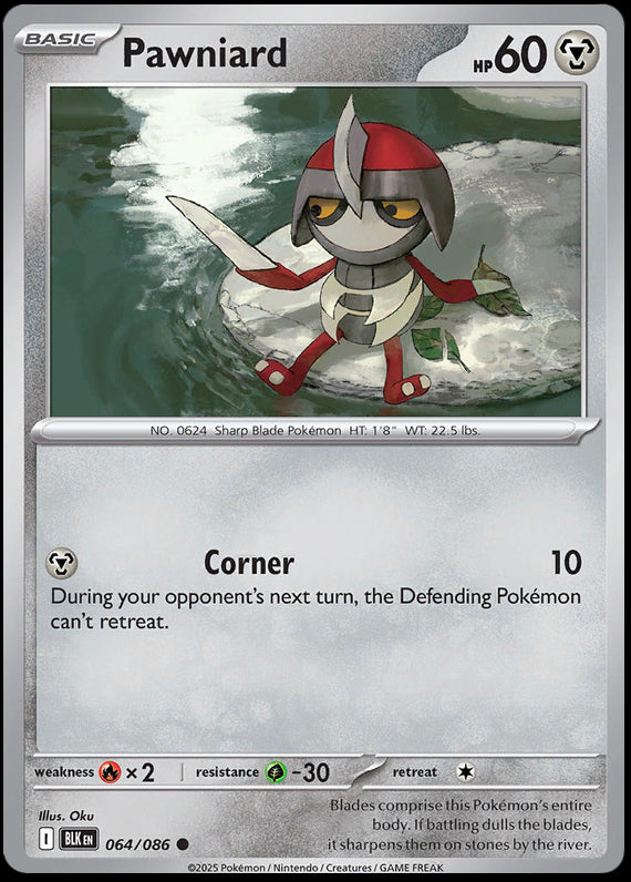 Pawniard (64/86) Scarlet and Violet Black Bolt Common Pokemon Card TCG