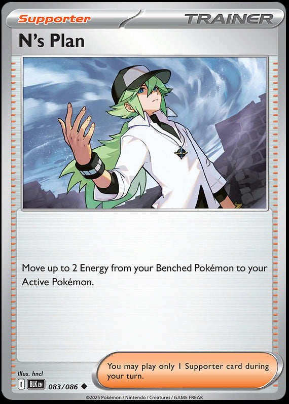 Ns Plan (83/86) Scarlet and Violet Black Bolt Uncommon Pokemon Card TCG