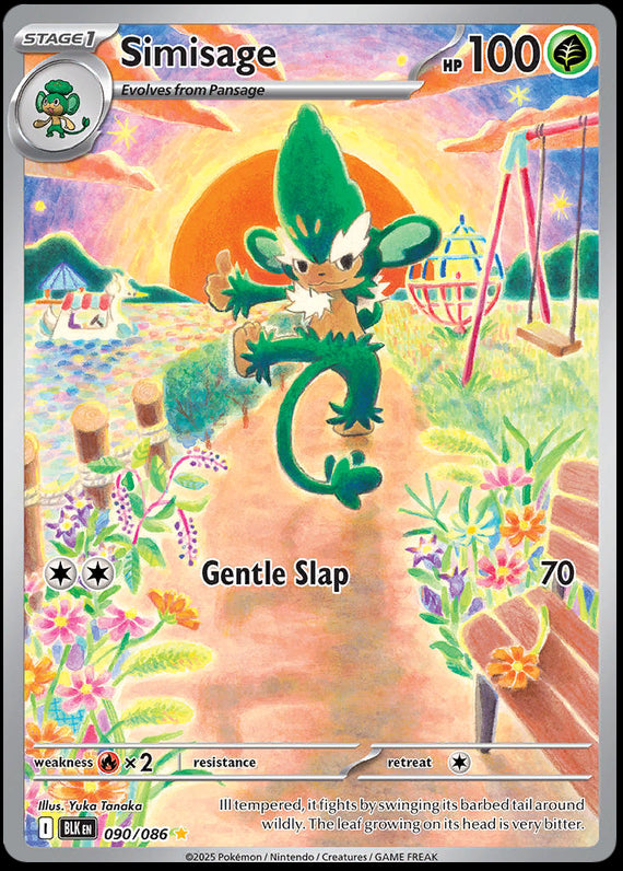 Simisage (90/86) Scarlet and Violet Black Bolt Illustration Rare Pokemon Card TCG