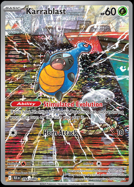 Karrablast (94/86) Scarlet and Violet Black Bolt Illustration Rare Pokemon Card TCG