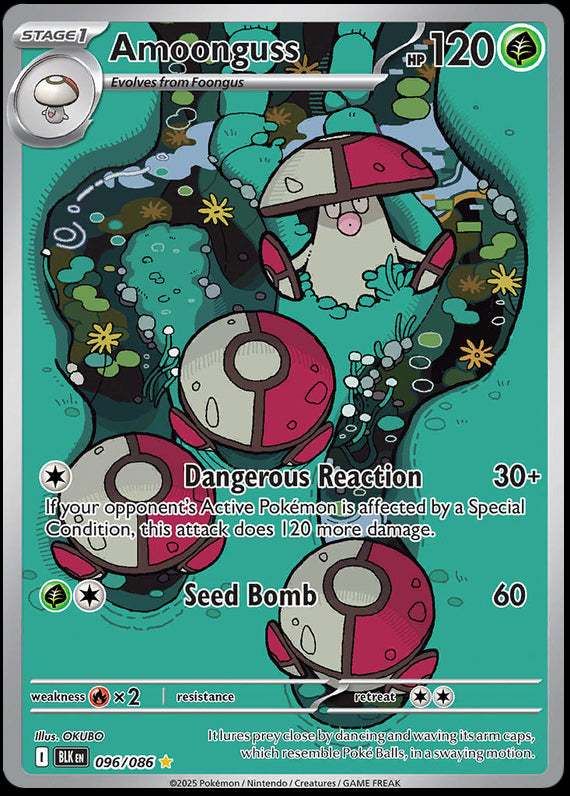 Amoonguss (96/86) Scarlet and Violet Black Bolt Illustration Rare Pokemon Card TCG