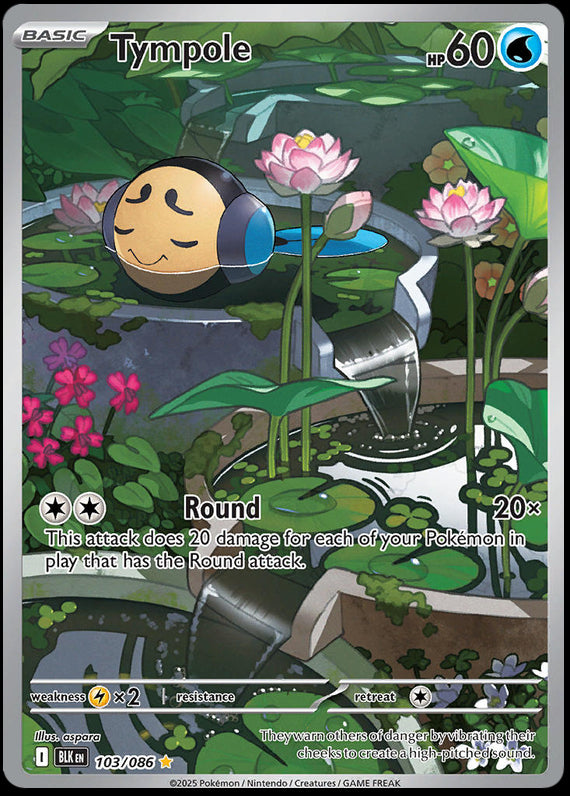 Tympole (103/86) Scarlet and Violet Black Bolt Illustration Rare Pokemon Card TCG